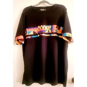 Paul Jones PJ Shirt African Print Blk, Gld, Org,Purp,Grn Color Band SS Men's 2XL